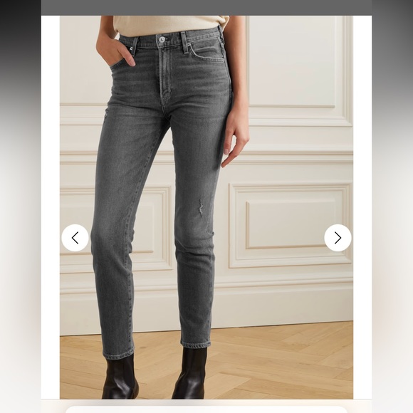 Citizens of Humanity Olivia High-Rise Slim ankle Leg Premium Denim Grey size 26 - Picture 2 of 11